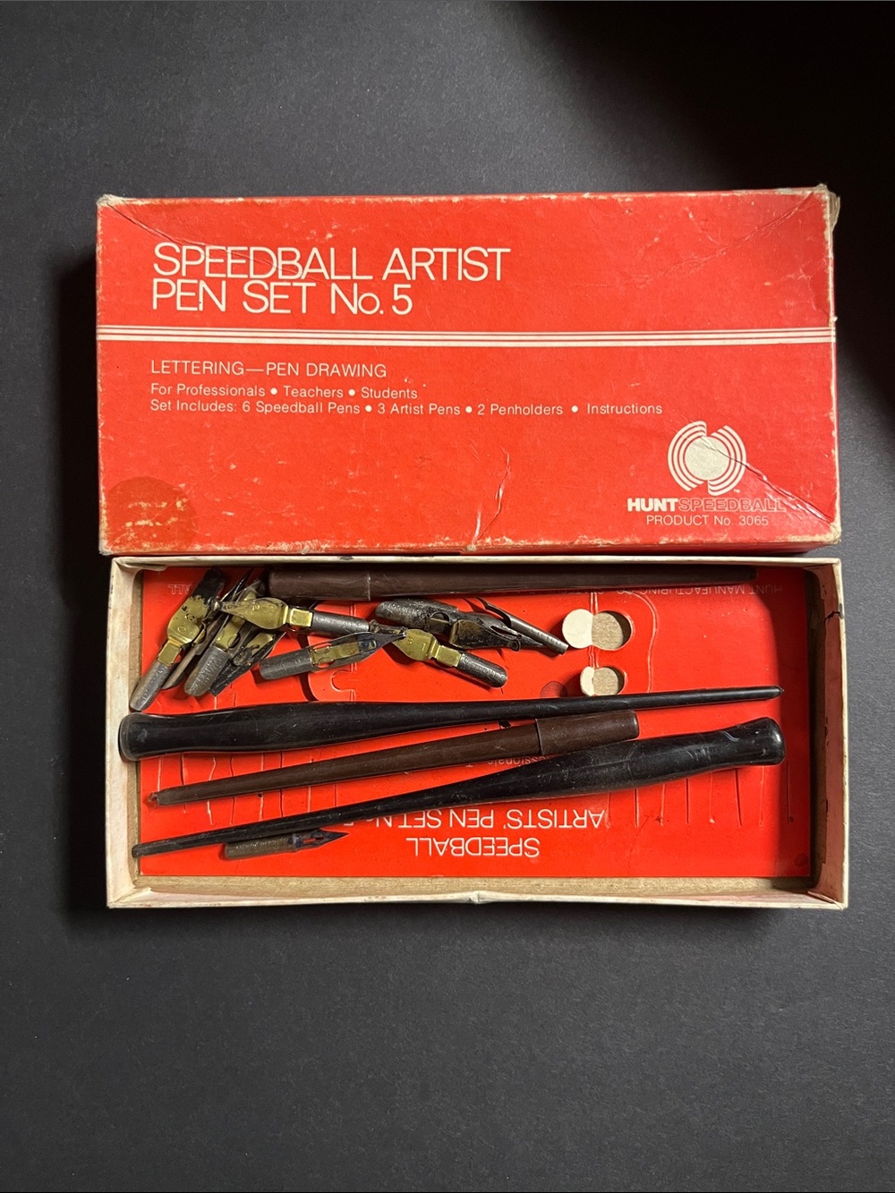 Two(2) Vintage Speedball No. 5 Artist Pen Sets (possibly incomplete) - Picture 3 of 7